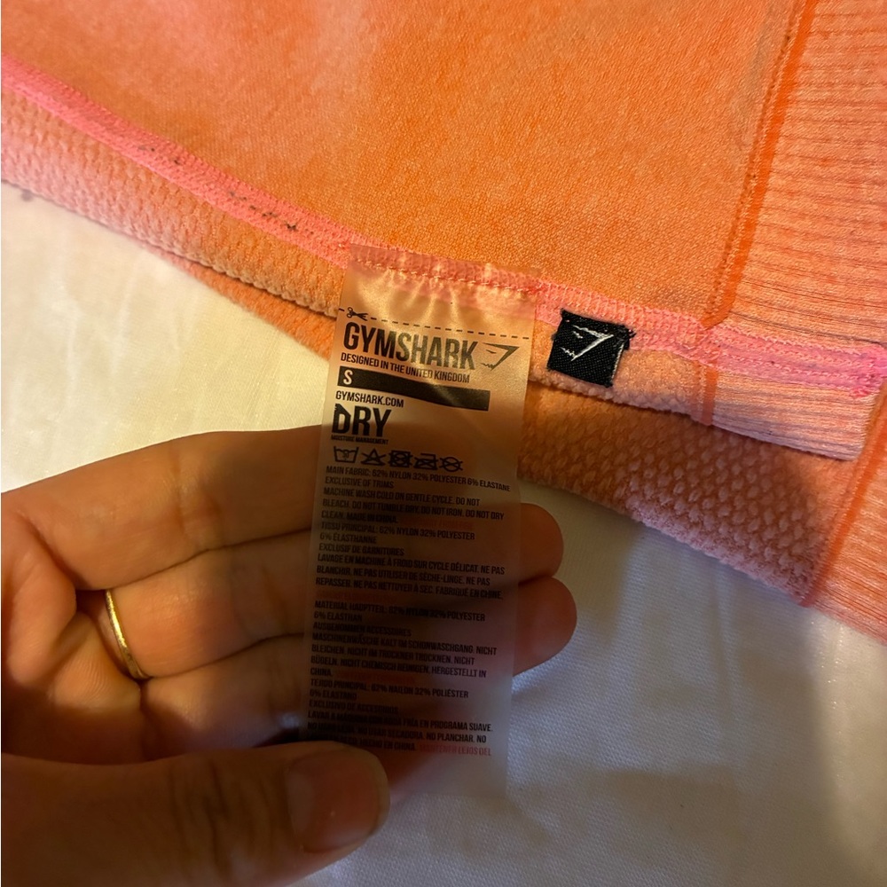 Gymshark Vibrant Coral and Pink Top